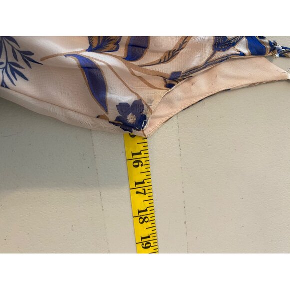 Windsor Maxi Dress Blue & White Floral Tie Back Small - Picture 9 of 11